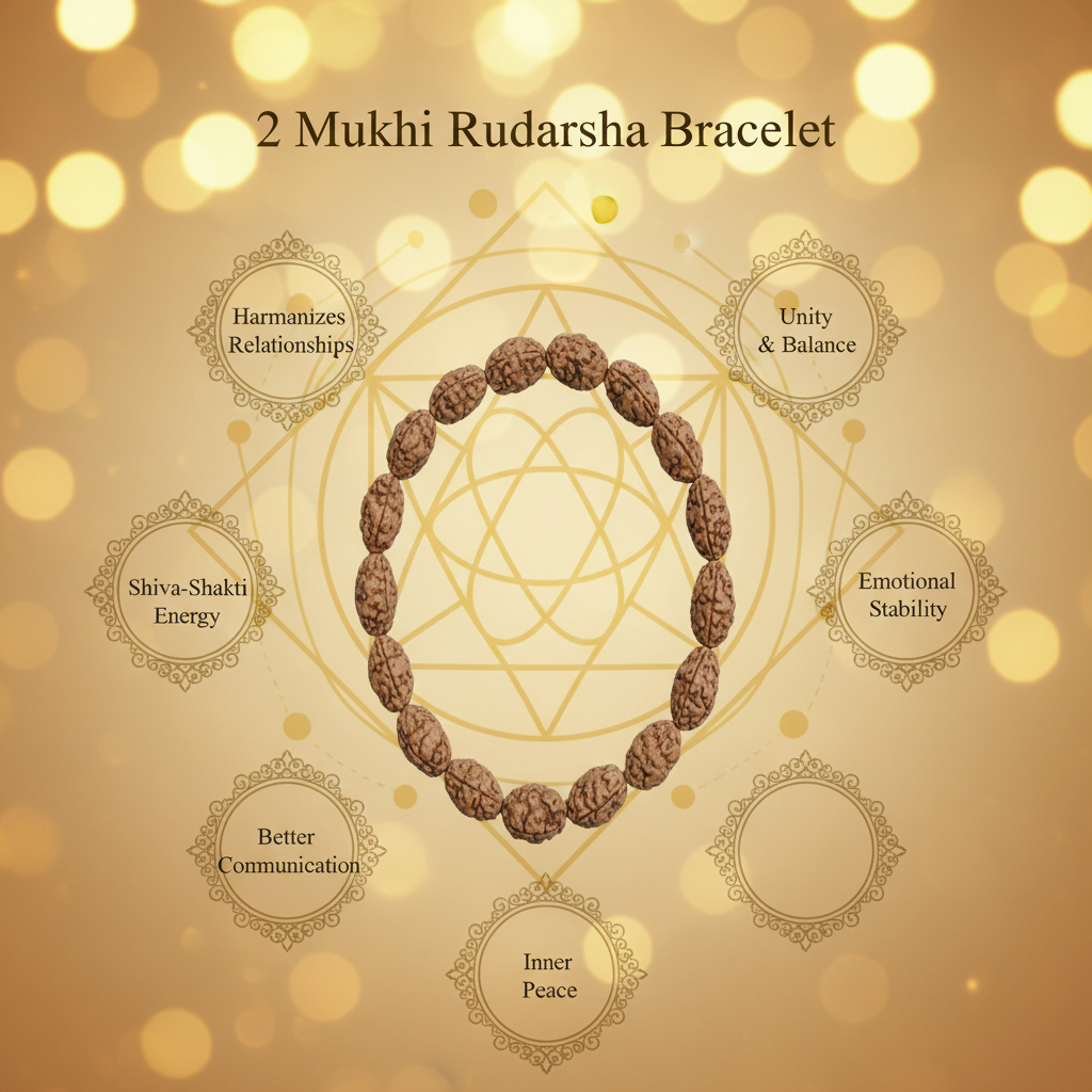 2 Mukhi Rudraksha Bracelet Benefits
