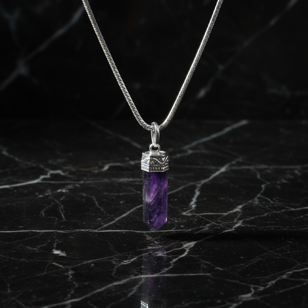 Amethyst - Black Marble