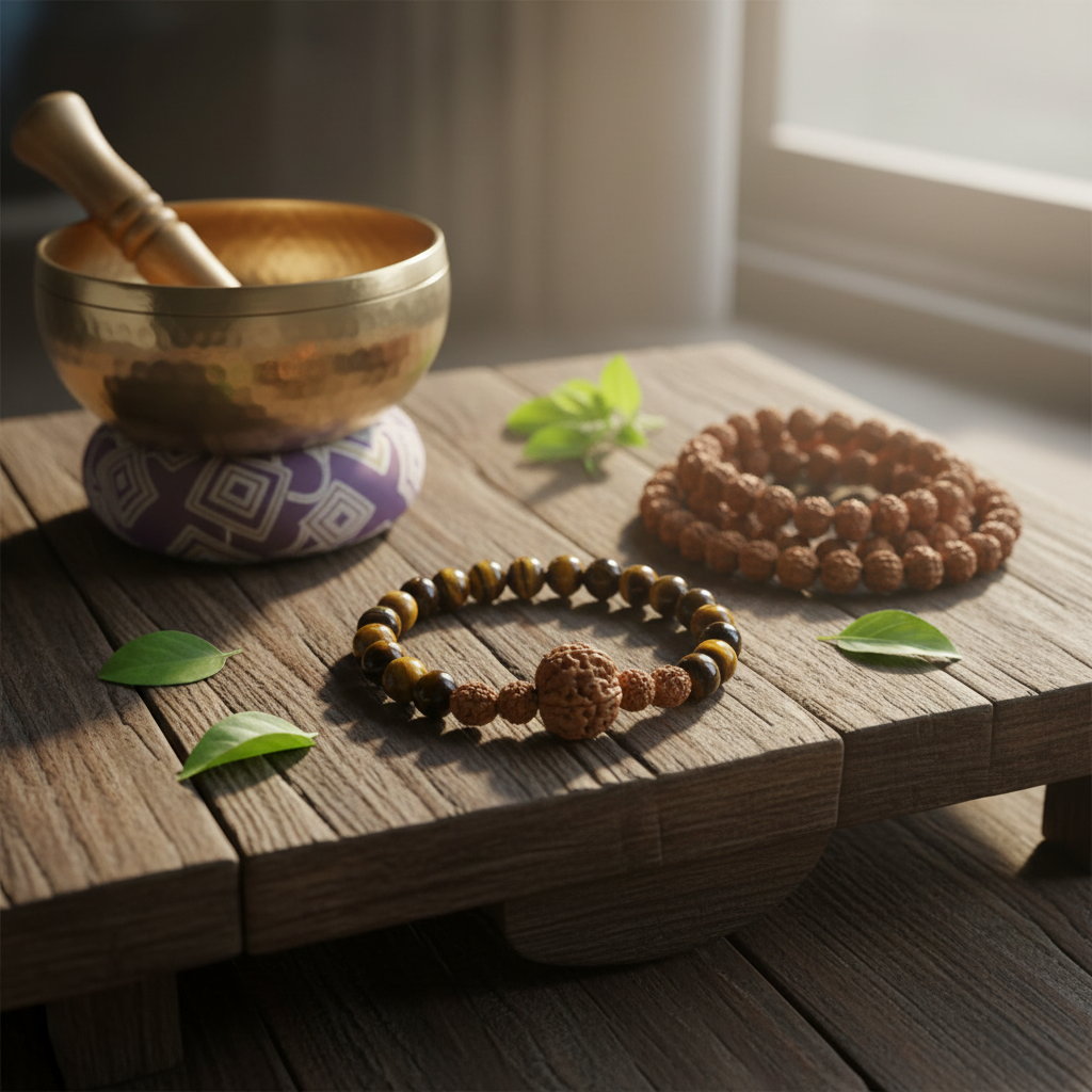 Arogya Tiger Stone Bracelet - Meditation Altar