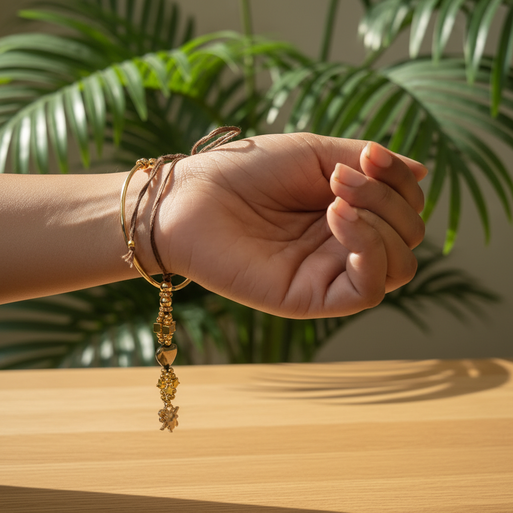 Bhabhi Lumba Fist Raised - Plants & Wood BG