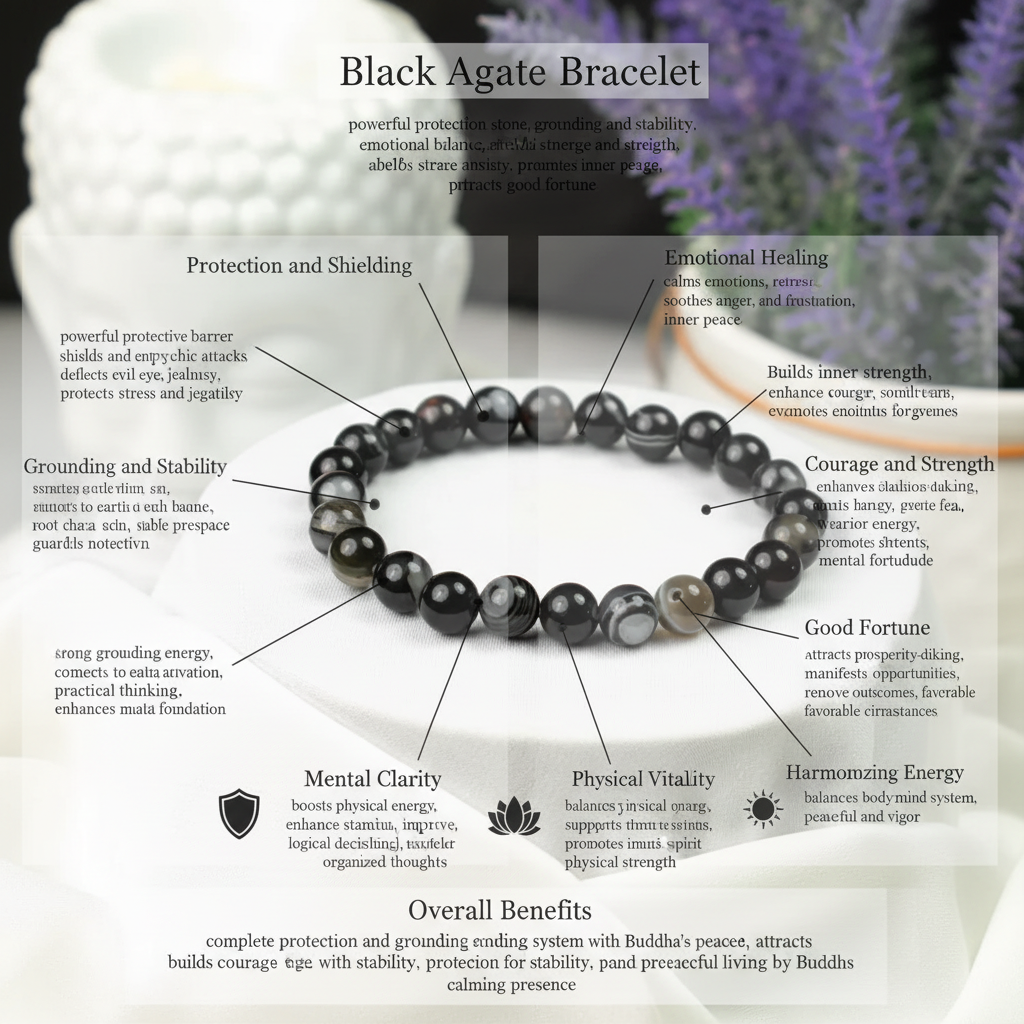 Black Agate Bracelet benefits