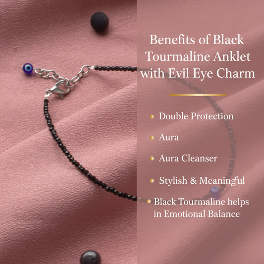 Black Tourmaline Anklet Benefits Infographic
