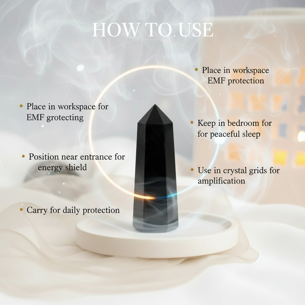 Black Tourmaline Tower - How to Use Guide
