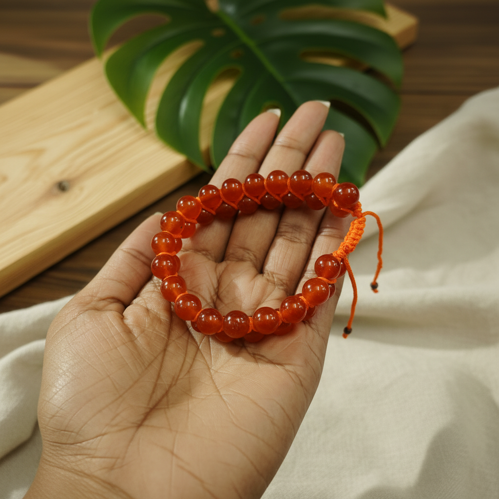 Carnelian Bracelet in Palm