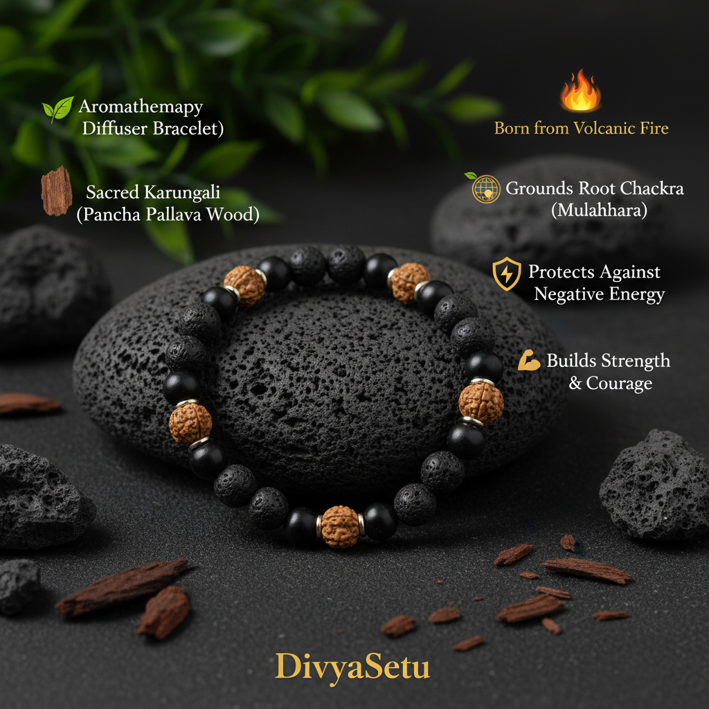Karungali Lava - Benefits Info Graphic