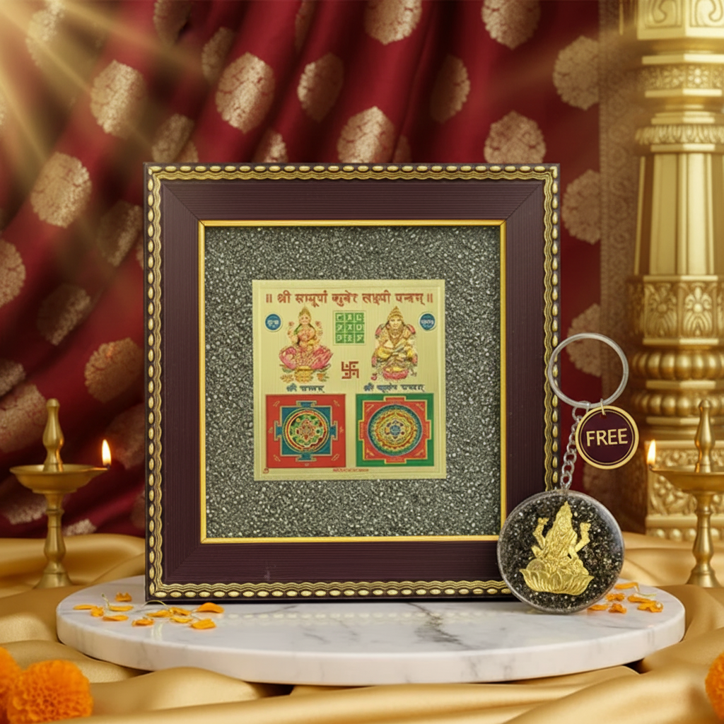 Lakshmi Kuber Yantra with aesthetic temple styling