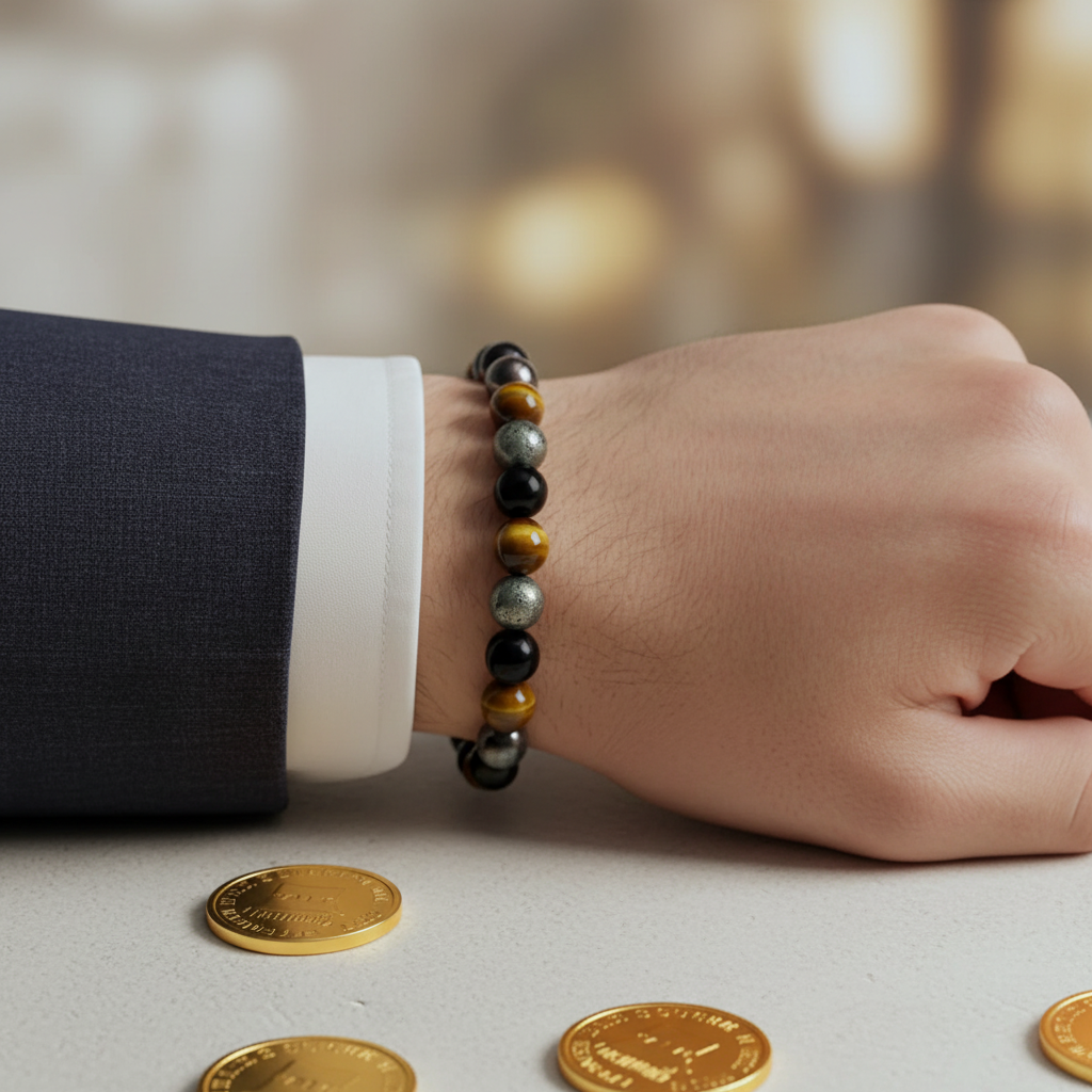 Man wearing Money Maker Bracelet - wrist shot