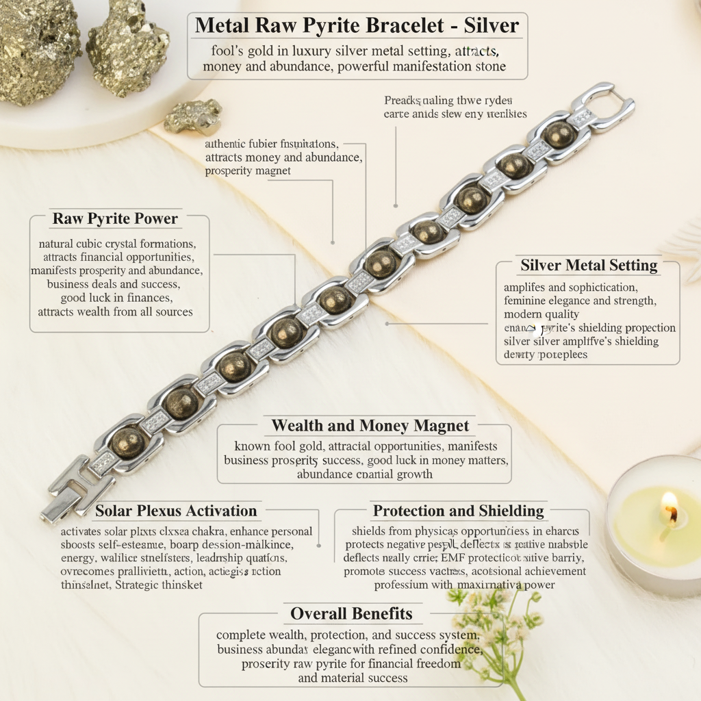 Metal Raw Pyrite Bracelet - Silver benefits