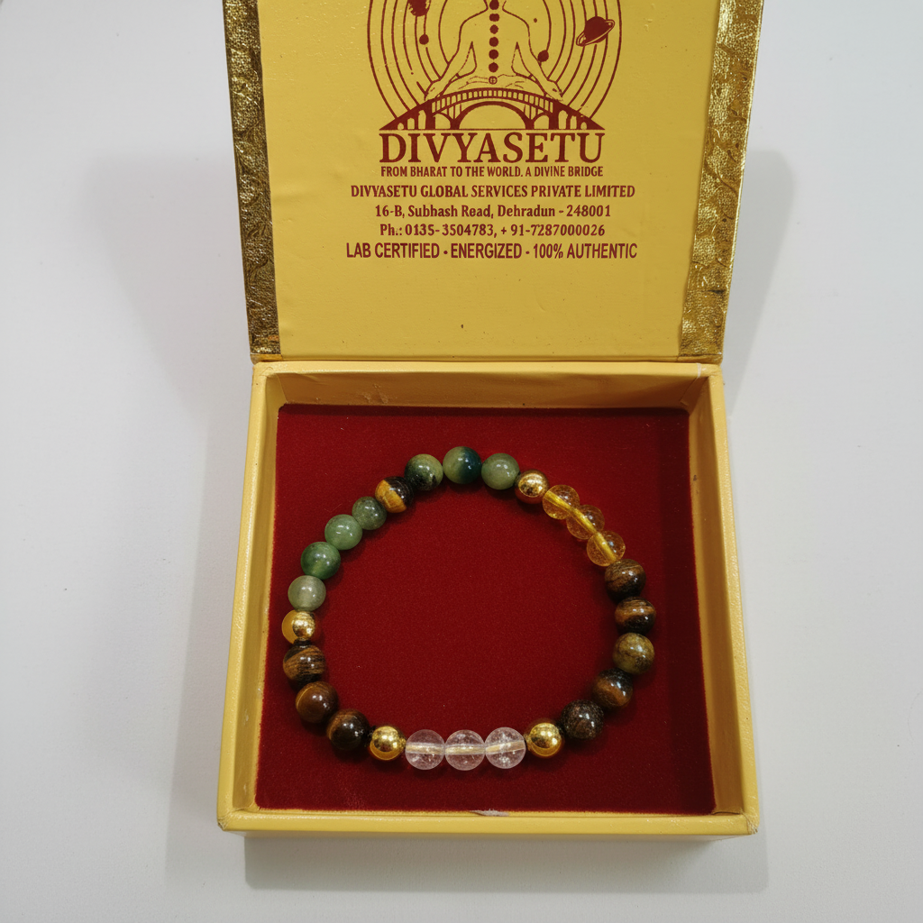 Multi-stone bracelet in original DivyaSetu box