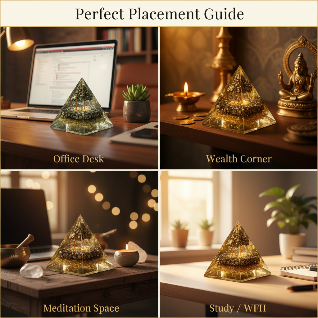 Pyrite Money Magnet Pyramid Placement Guide