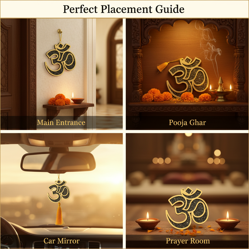 Pyrite Om Shanti Vastu Blessing Placement Guide