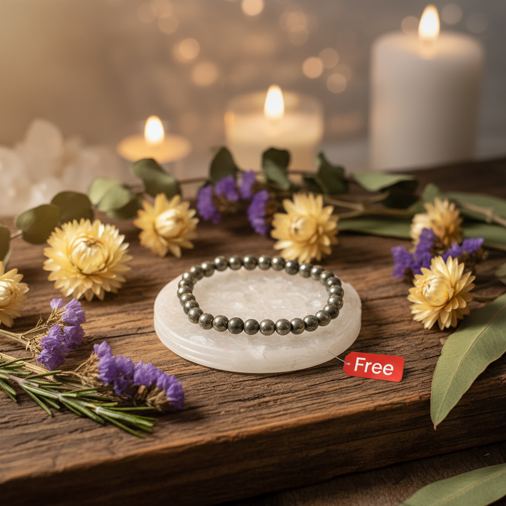 Raw Pyrite Bracelet - Rustic Boho