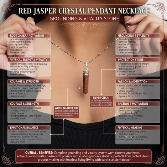 Red Jasper Crystal Pendant Necklace benefits - lifestyle