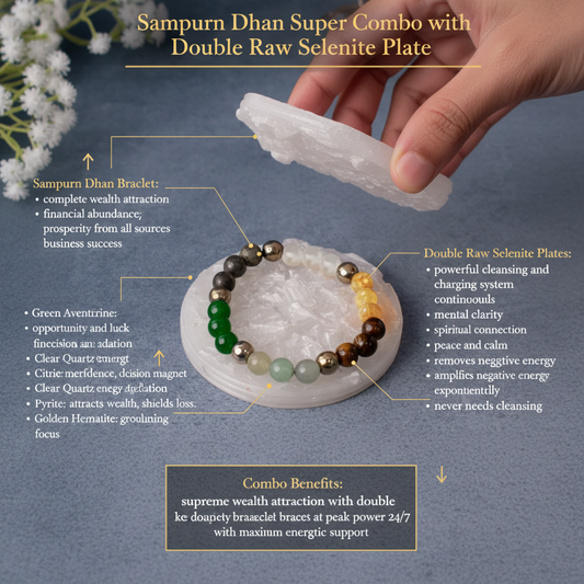 Sampurn Dhan Super Combo with Double Raw Selenite Plate benefits