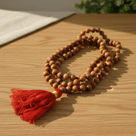 Sandalwood Mala Coiled