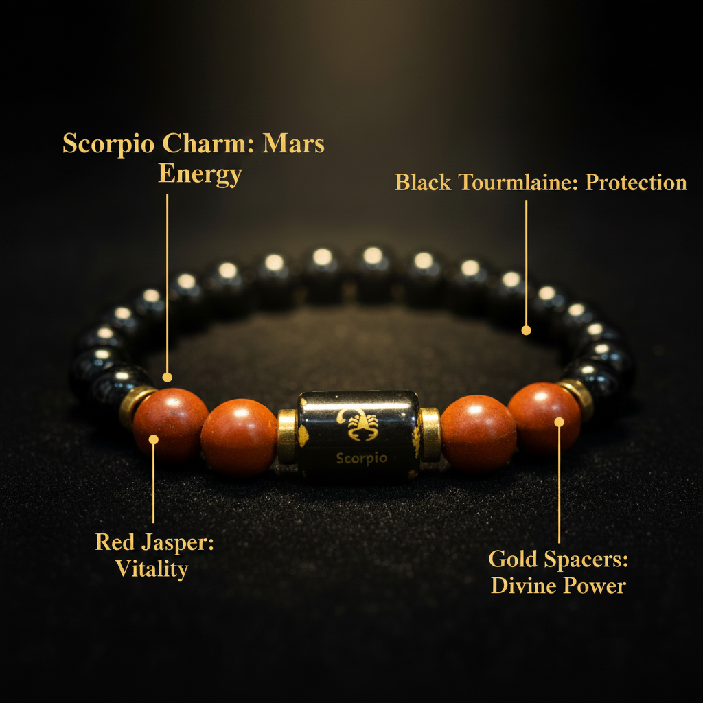 Scorpio Bracelet - Labeled Infographic
