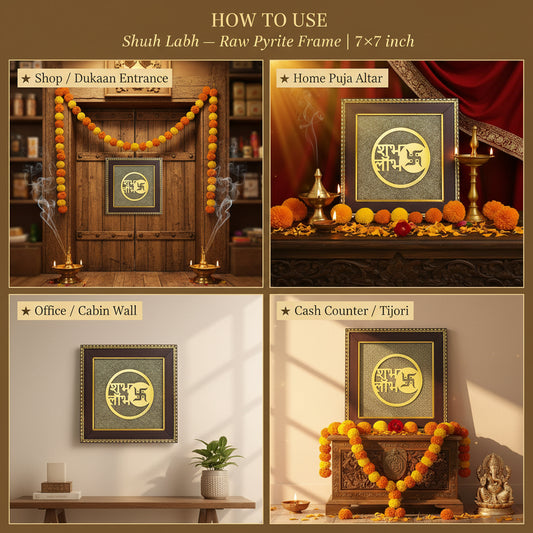 Shubh Labh on Raw Pyrite Frame