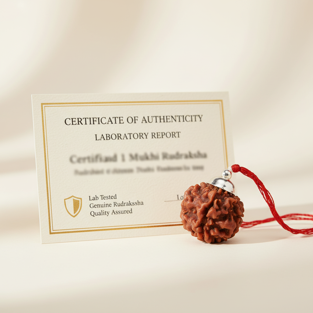 Siddh 1 Mukhi Rudraksha Certification