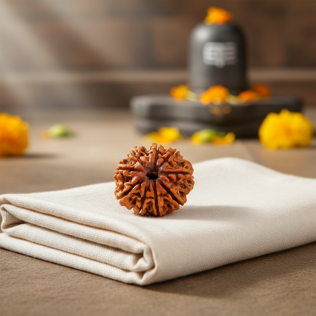 Siddh 9 Mukhi Rudraksha Premium Product Photography