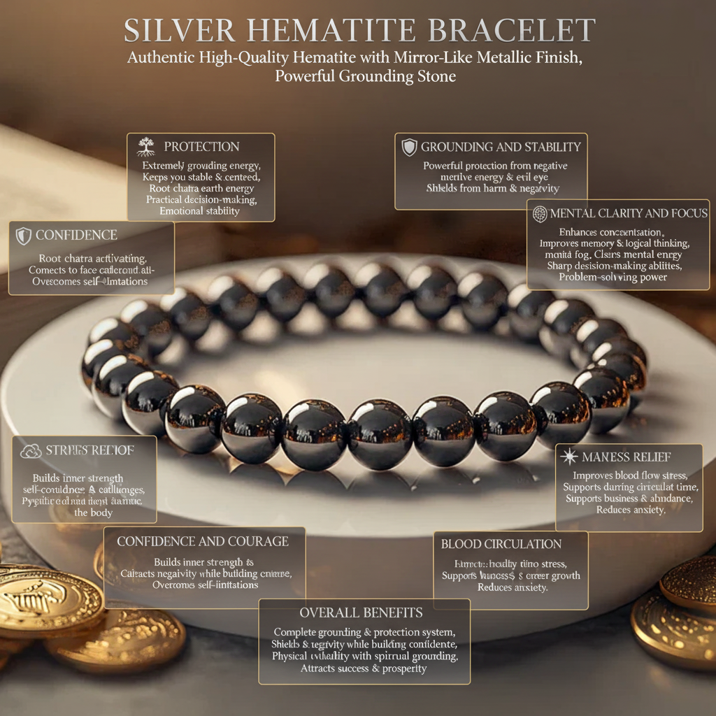 Silver Hematite bracelet benefits