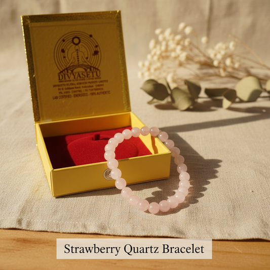 Strawberry Quartz Bracelet in Box