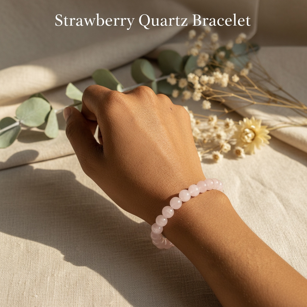 Strawberry Quartz Bracelet Wrist 1