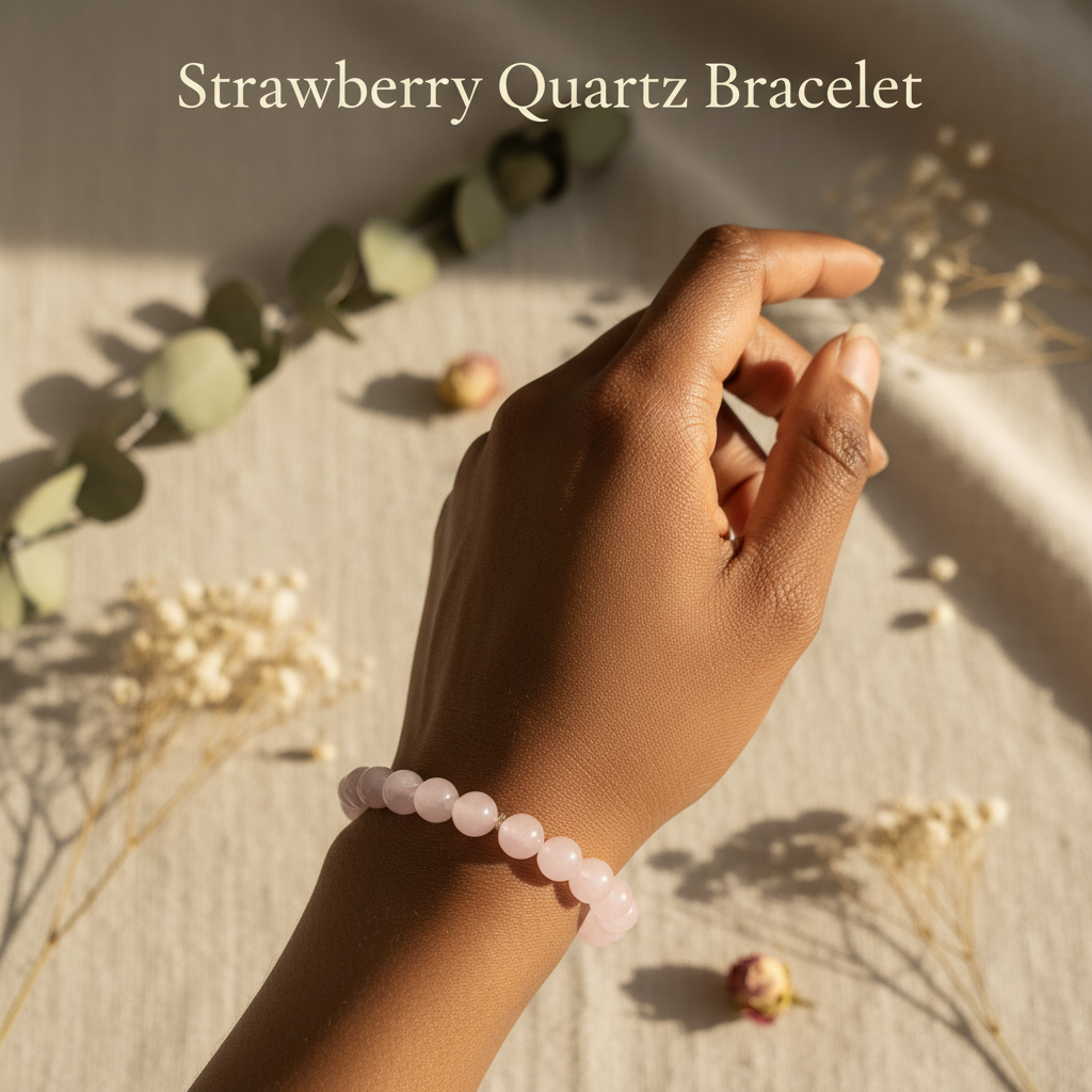 Strawberry Quartz Bracelet Wrist 2
