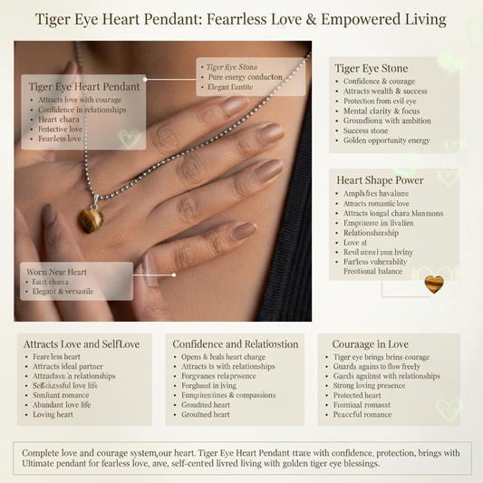 Tiger Eye Heart Pendant benefits - lifestyle