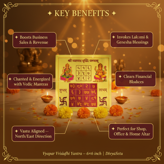 Vyapar Vriddhi Yantra 6x6 – Key Benefits Infographic