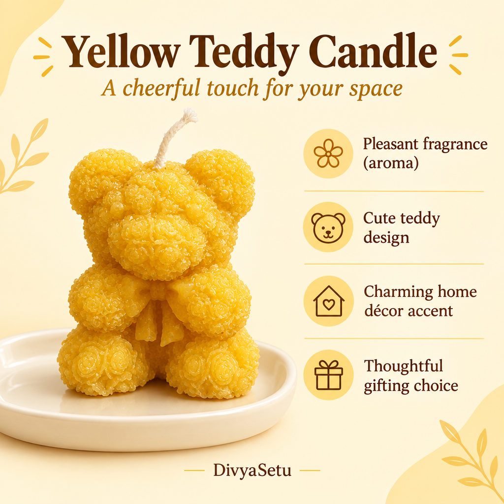 Yellow Teddy Candle benefits image