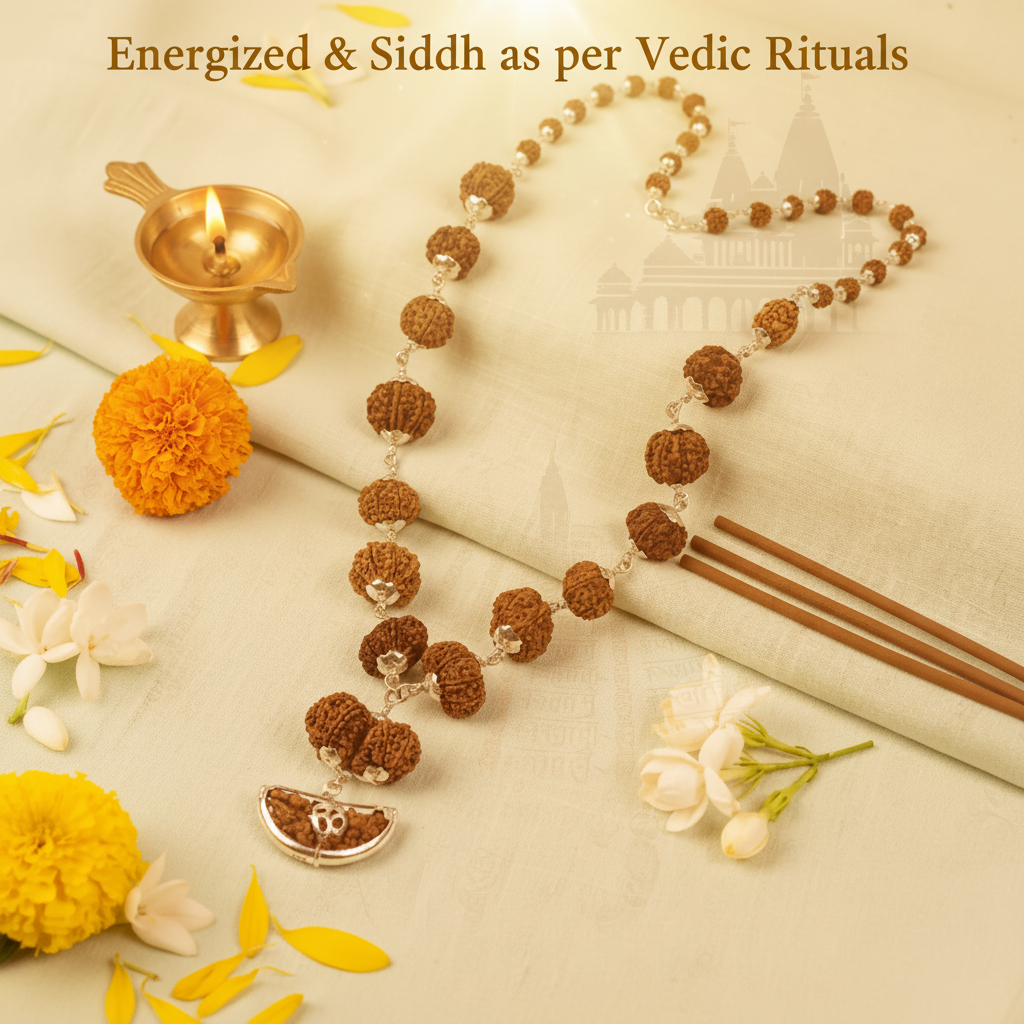 1-14 Mukhi Rudraksha Mala Energized