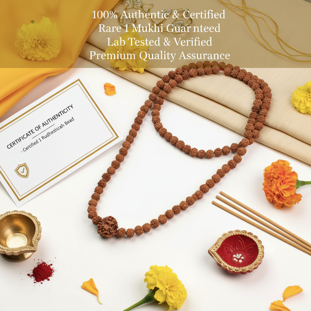 1 Mukhi in 5 Mukhi Mala Authenticity