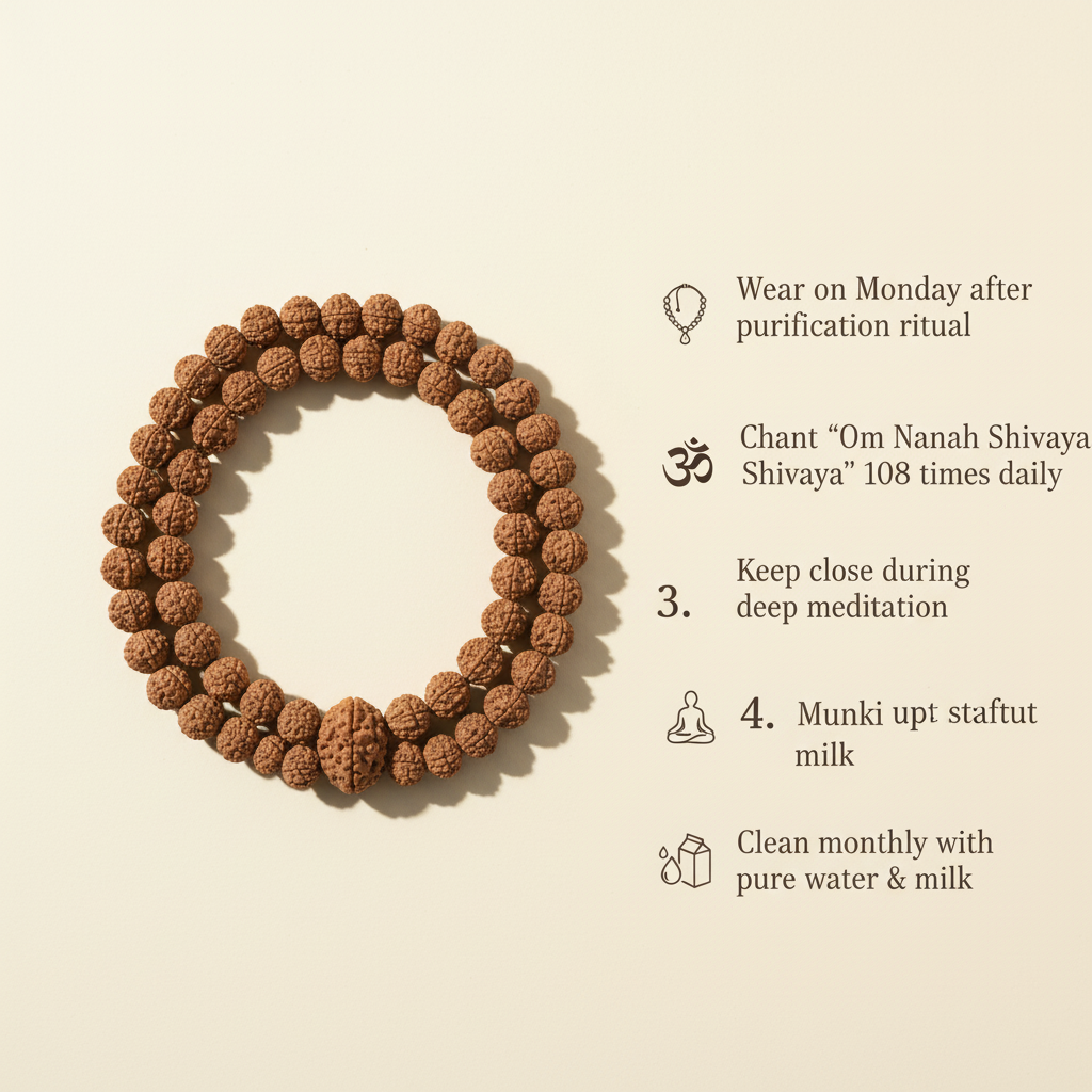 1 Mukhi in 5 Mukhi Mala Usage Guide