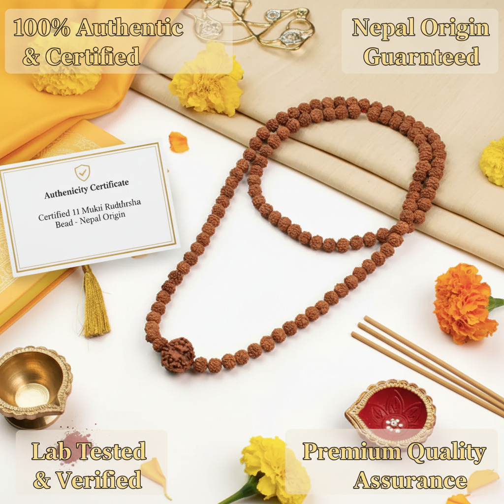 11 Mukhi in 5 Mukhi Mala Authenticity