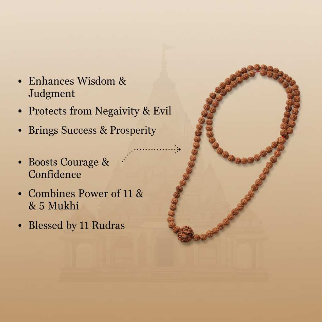 11 Mukhi in 5 Mukhi Mala Benefits