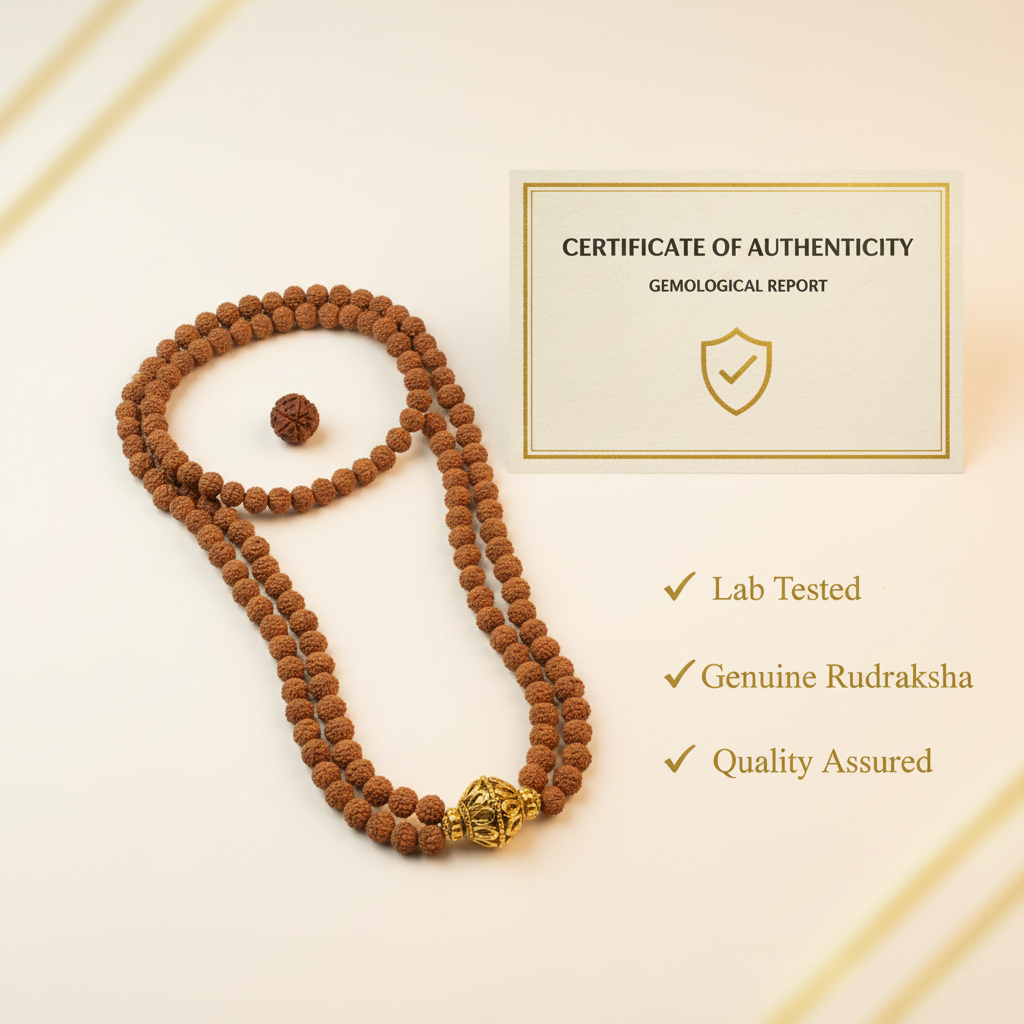 14 Mukhi Rudraksha Mala Certification