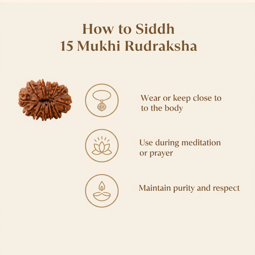 15 Mukhi Rudraksha How to Use
