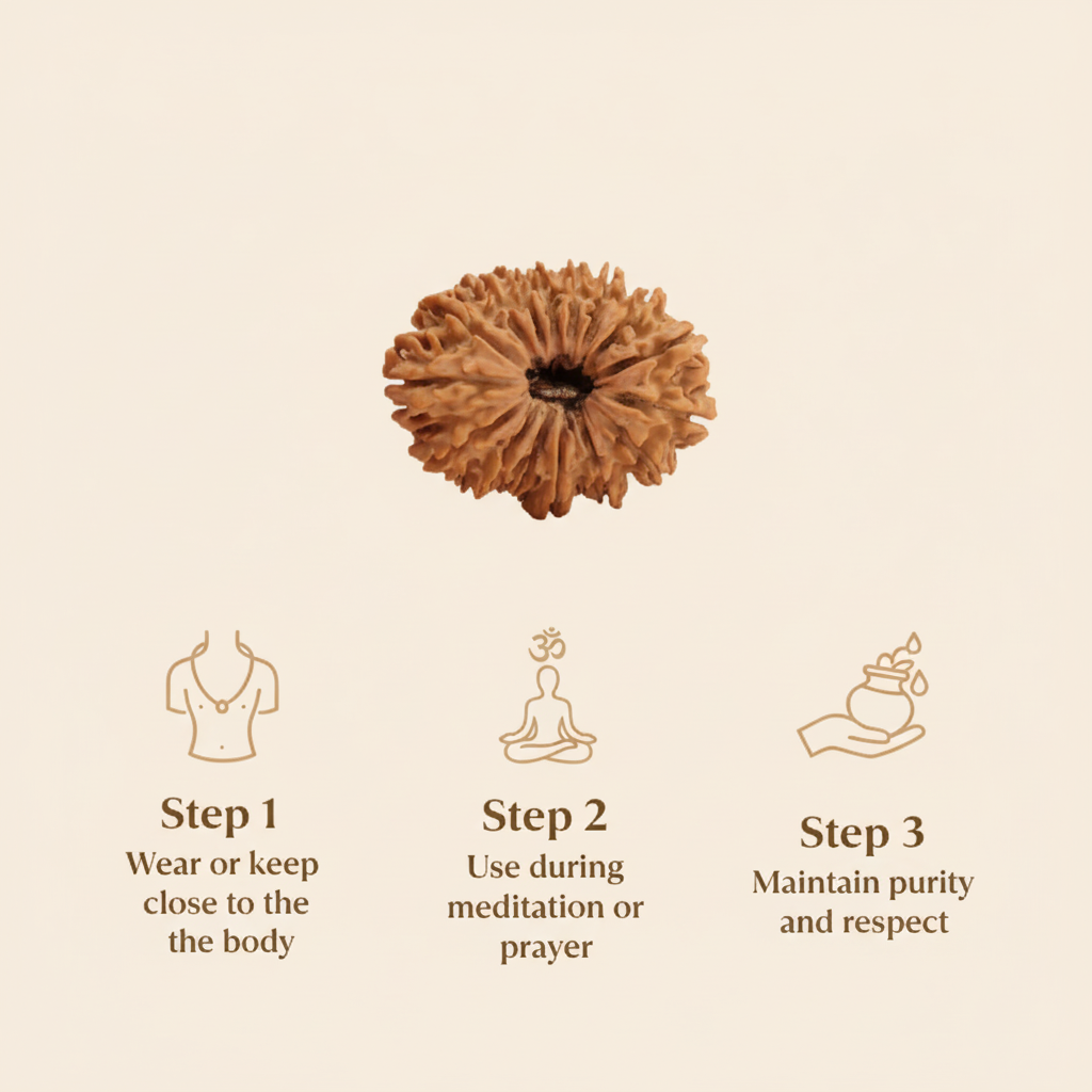 16 Mukhi Rudraksha How to Use