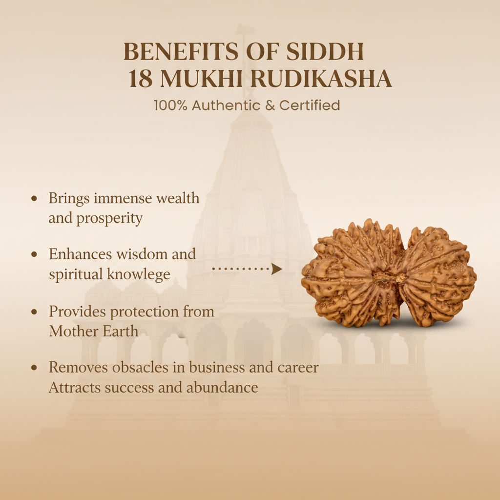 18 Mukhi Rudraksha Benefits