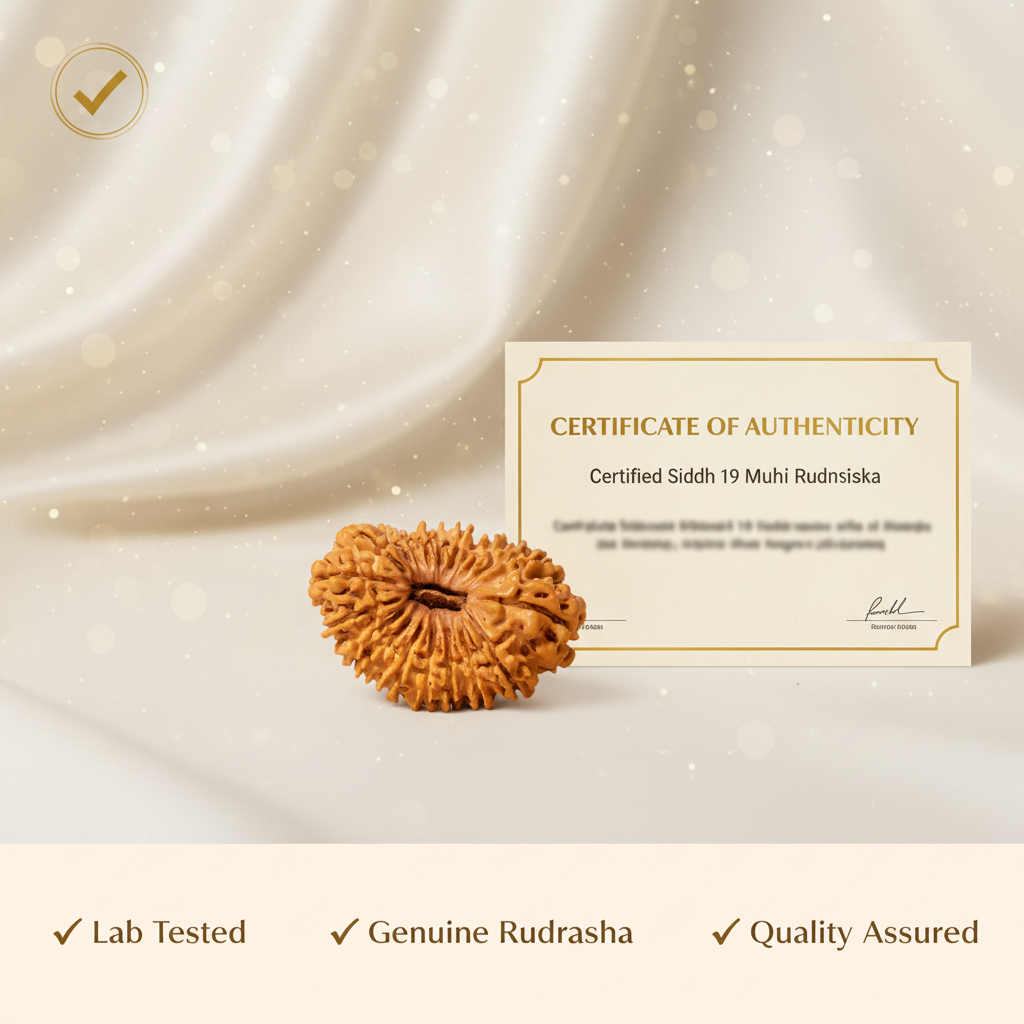 19 Mukhi Rudraksha Certification