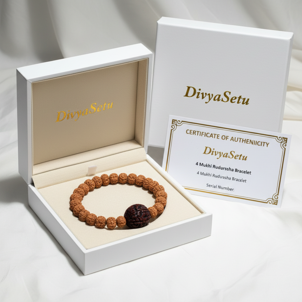 4 Mukhi Rudraksha Bracelet – Gift Box
