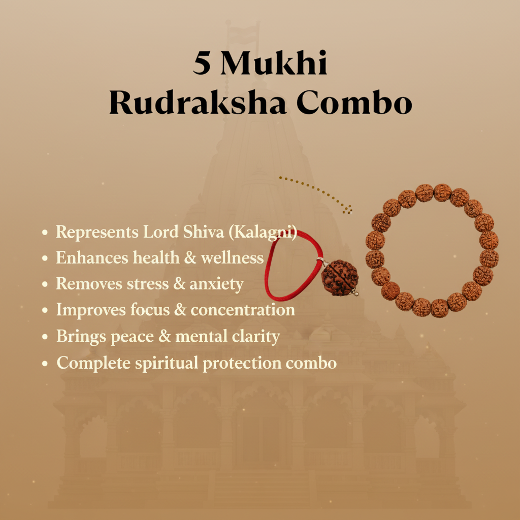 5 Mukhi Rudraksha Combo Benefits