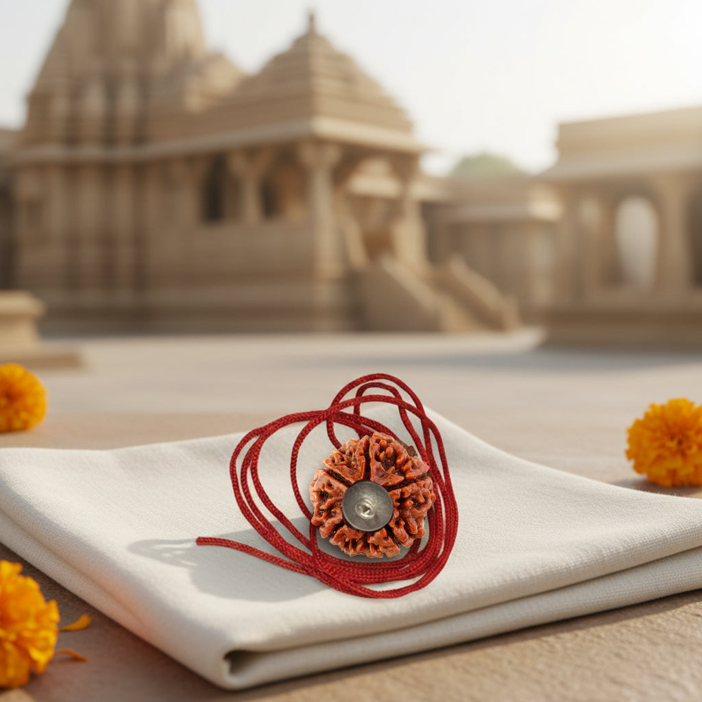 5 Mukhi Sidhi Rudraksha With Silver Cap