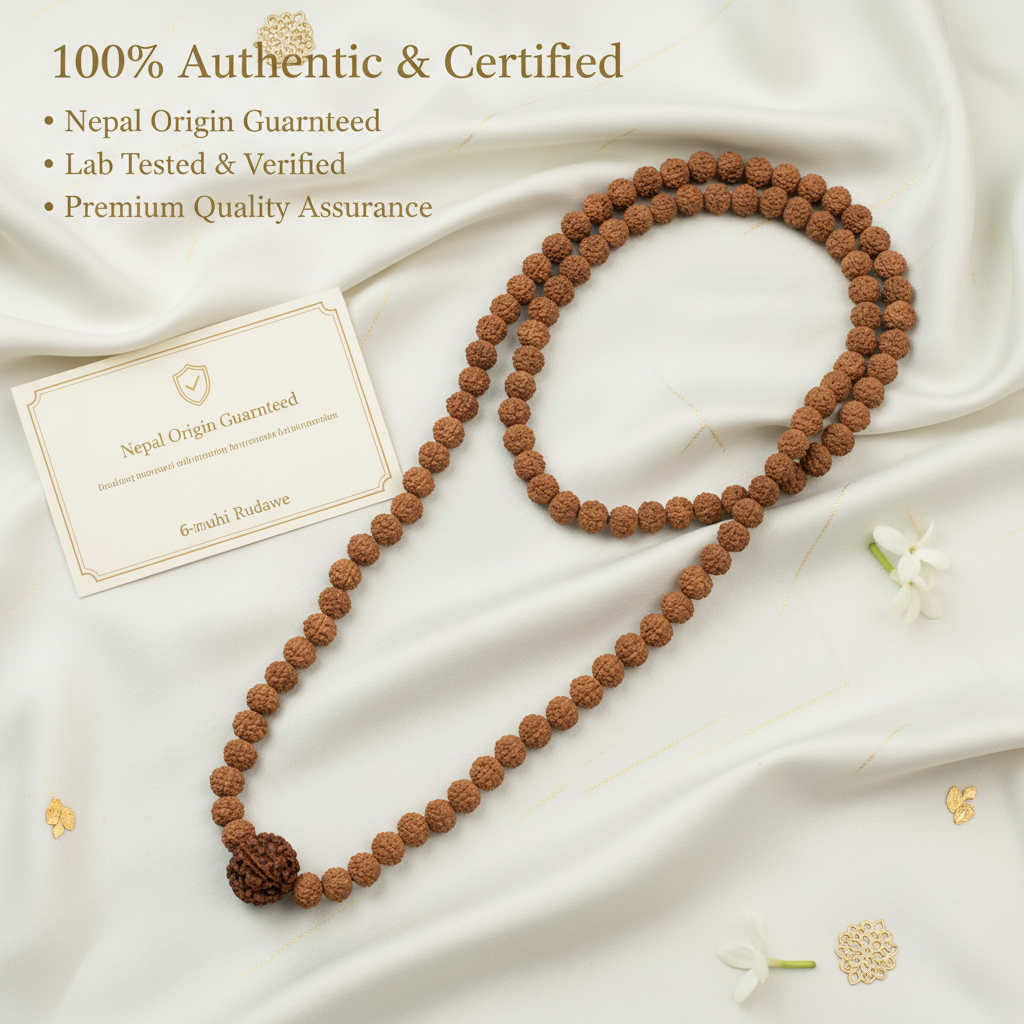 6 Mukhi in 5 Mukhi Mala Authenticity