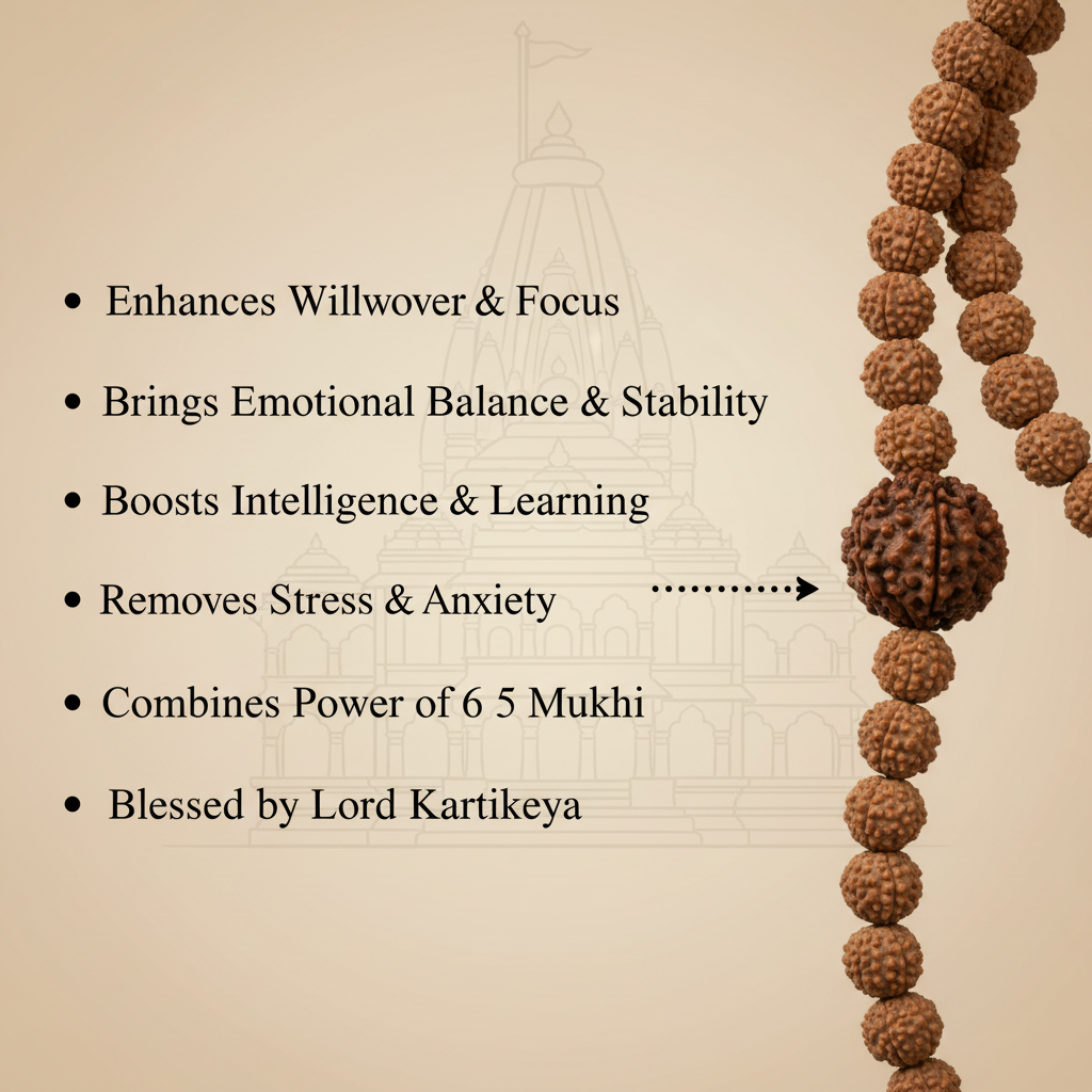 6 Mukhi in 5 Mukhi Mala Benefits