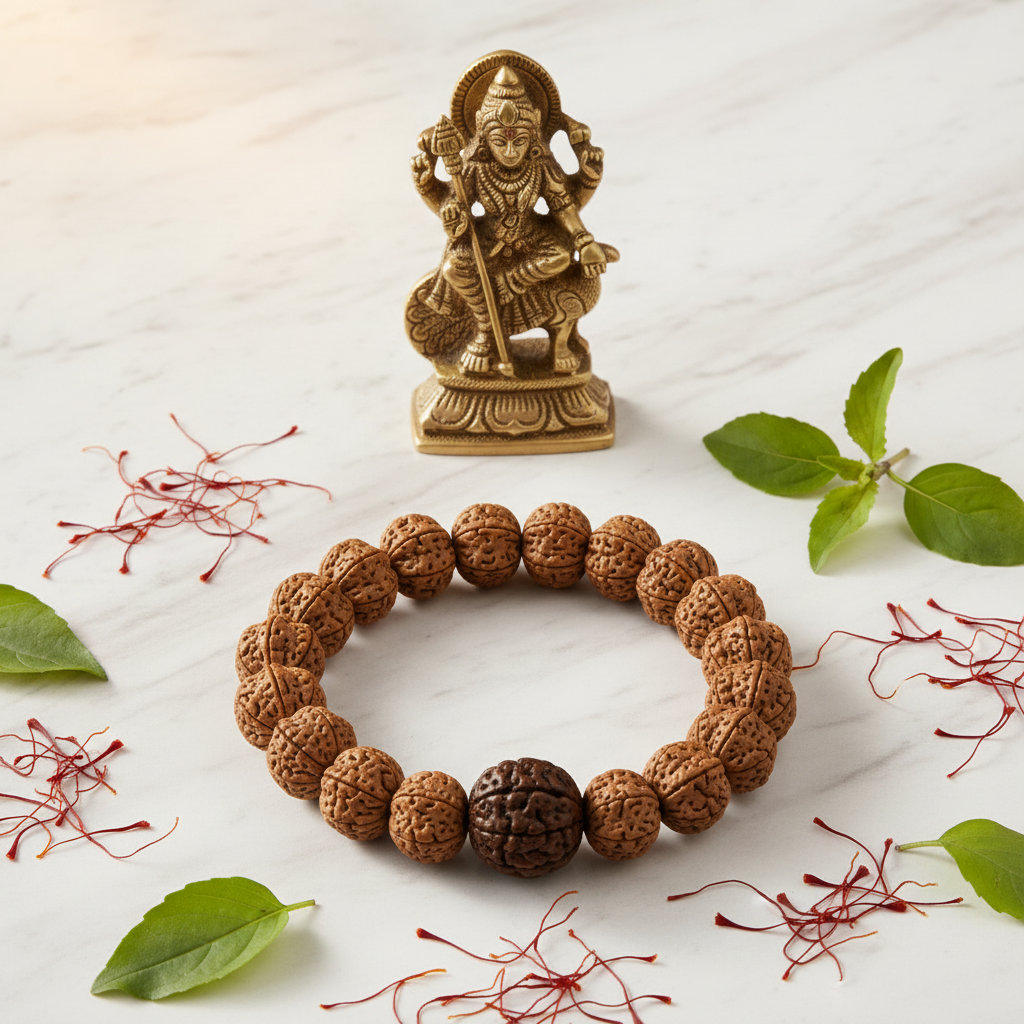 6 Mukhi Rudraksha Bracelet – Marble