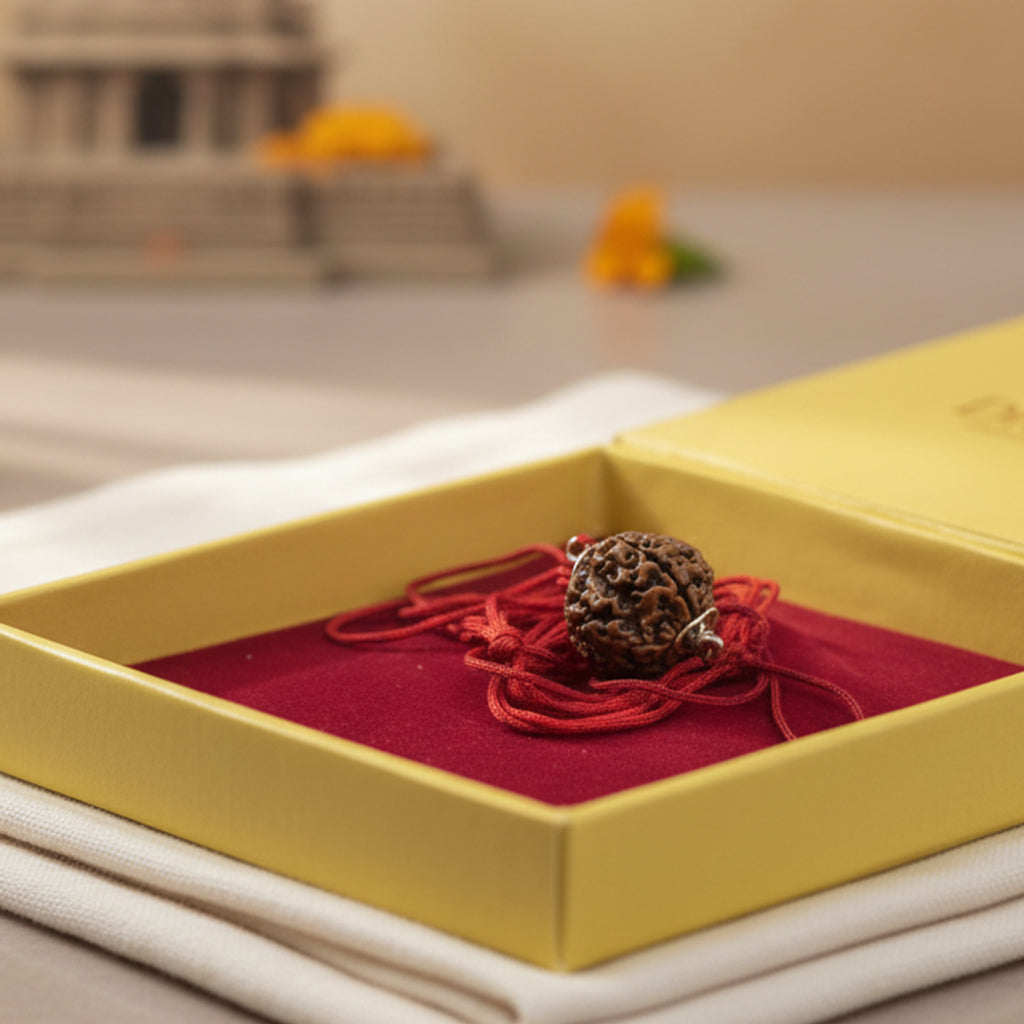 6 Mukhi Rudraksh With Silver Cap