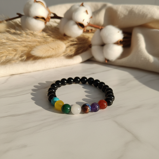 7 Chakra Bracelet Flat Lay Square