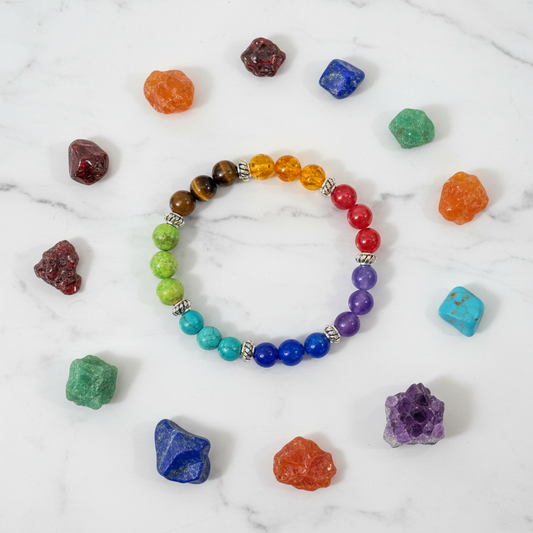 7 Chakra Bracelet - Flat Lay