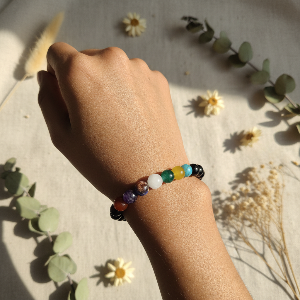 7 Chakra Bracelet Wrist 1 Square